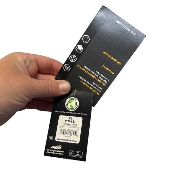 XL New with tags AVIA COURT LEGGING BLACK SOOT GINGHAM - Picture 5 of 8